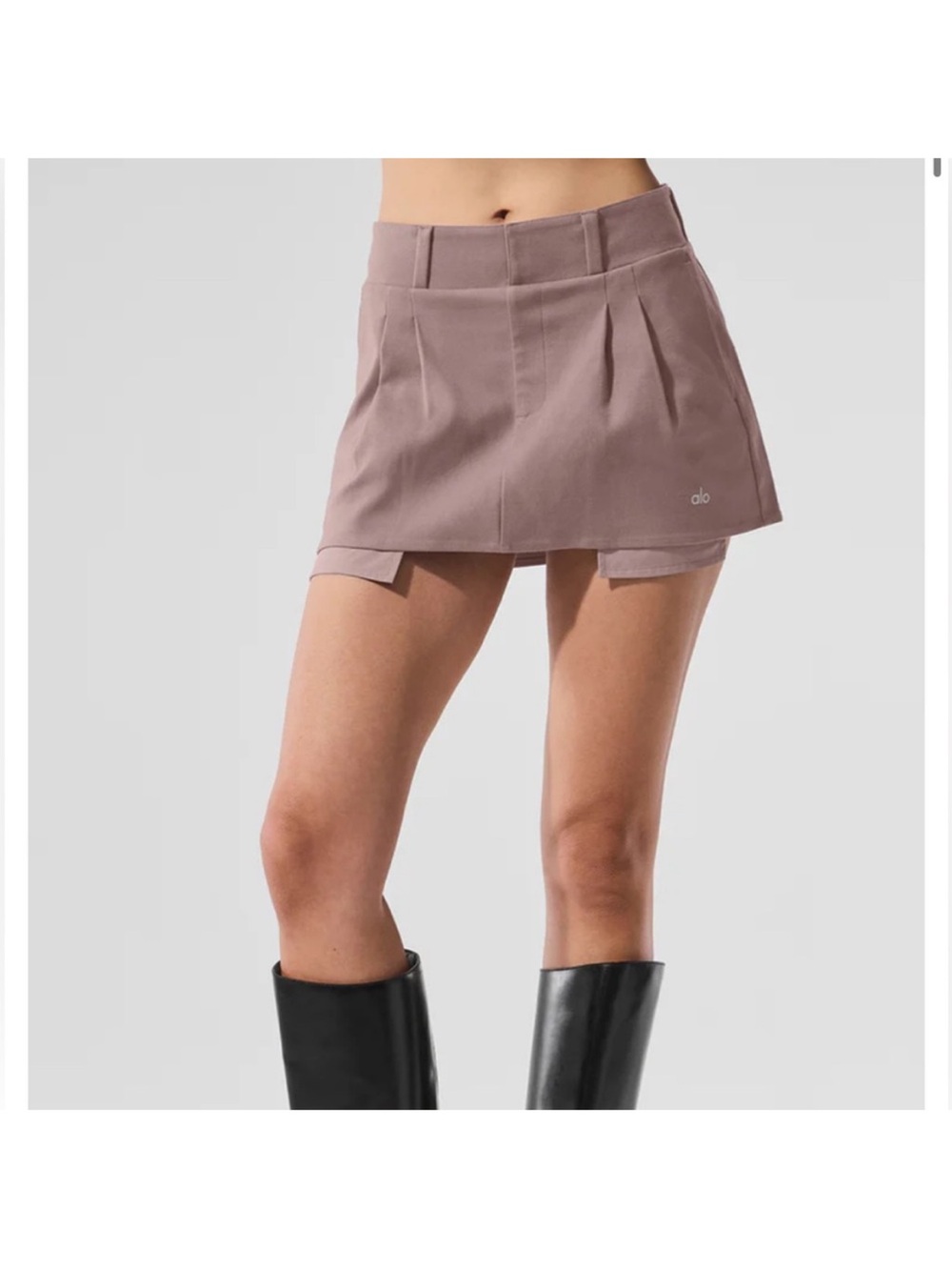 ALO Good Days Mini Skirt Mushroom